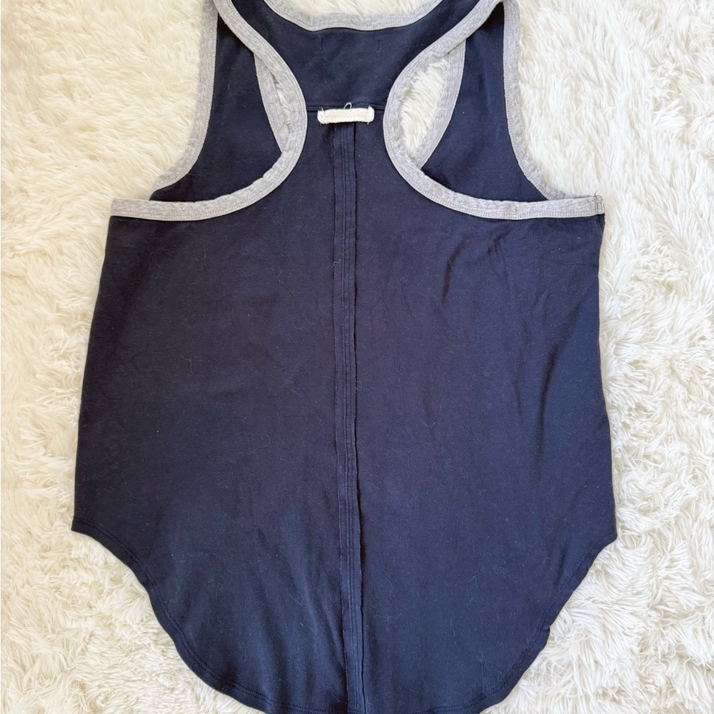We The Free Racer Back Navy Tank Top, Small - Picture 2 of 3